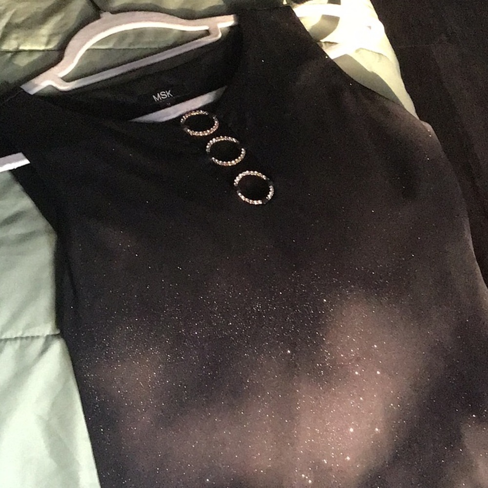 MSK Black Sleeveless sparkle dress
